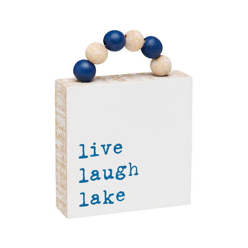 PS-8073 - Live Lake Box Sign w/ Beads