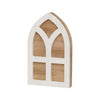 PS-8208 - White/Wood Arch Window