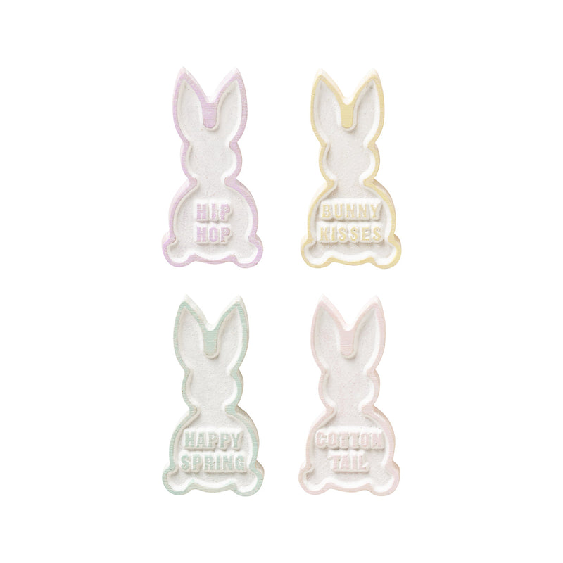 SW-2275 - Mini Color Carved Bunnies, Set of 4
