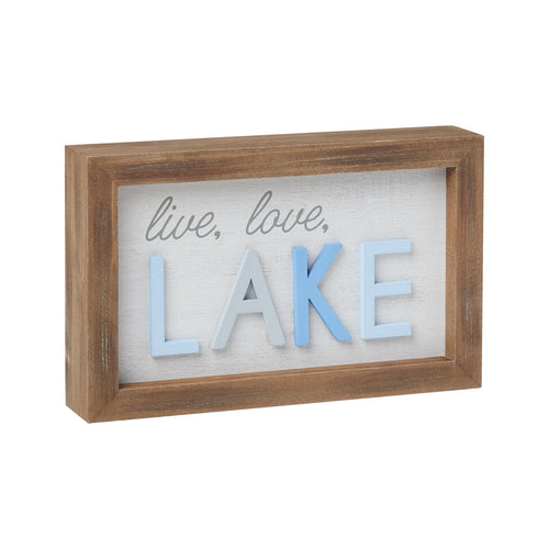 Love Lake 3D Framed Sign