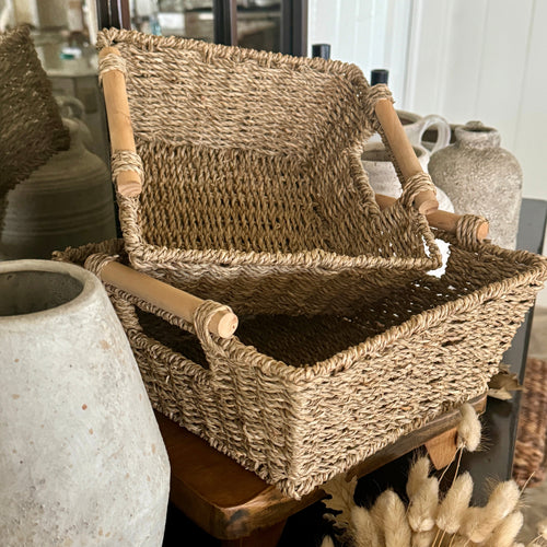 Sea Grass Baskets + Trays