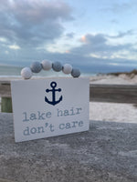 PS-8075 - Lake Hair Box Sign w/ Beads