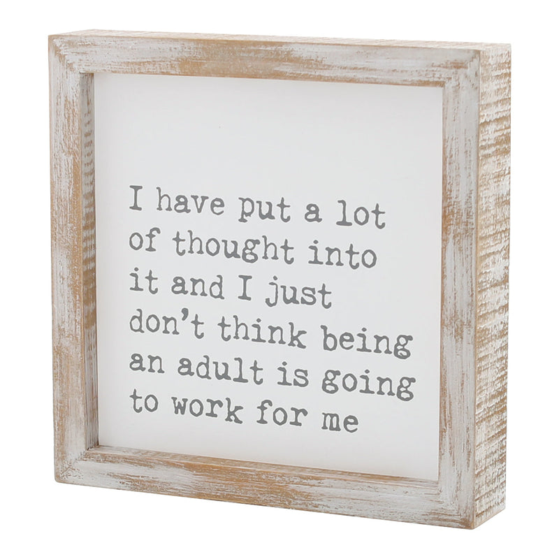 CA-3692 - *Being An Adult Framed Sign