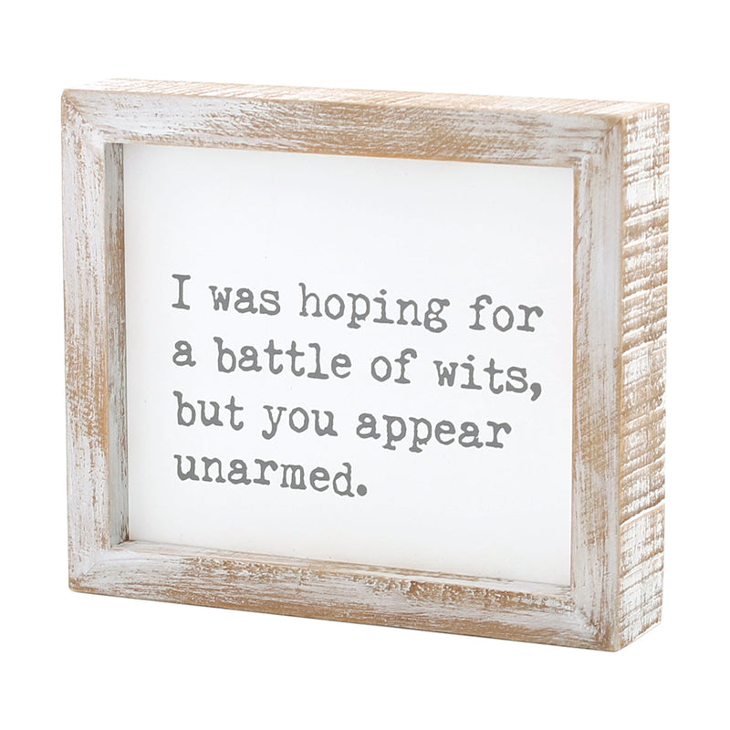 CA-3696 - *Battle of Wits Framed Sign