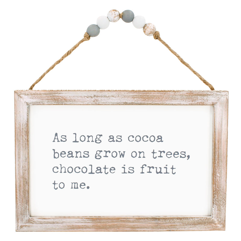 Chocolate Fruit Beaded Sign