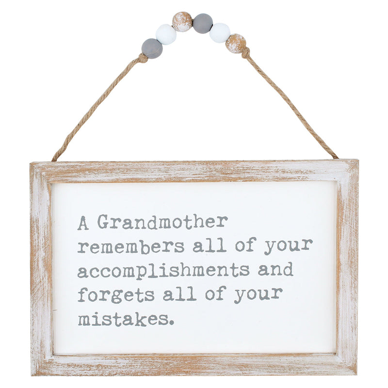Forgets Mistakes Beaded Sign