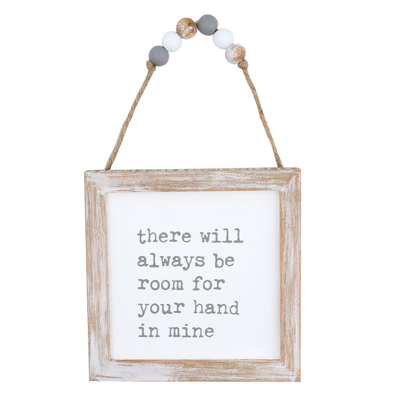 Hand In Mine Beaded Hanging Sign