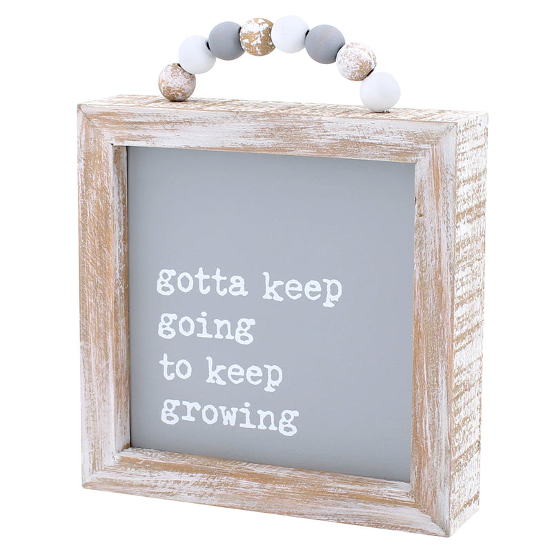 Keep Going Framed Sign w/ Beads