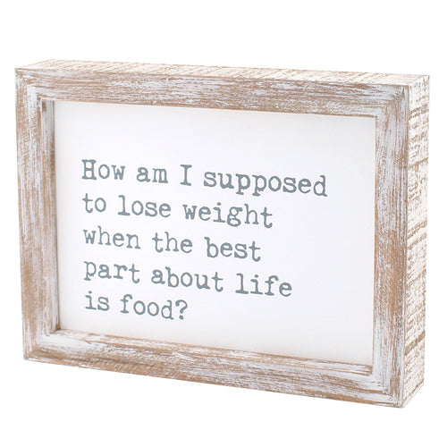 Lose Weight Framed Sign