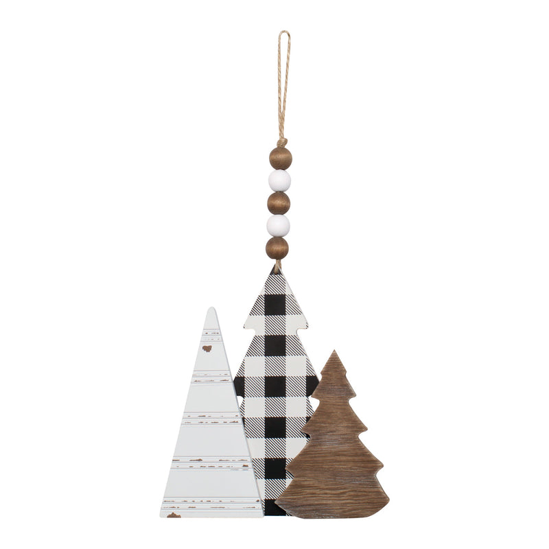 BW Check Tree Trio Ornie