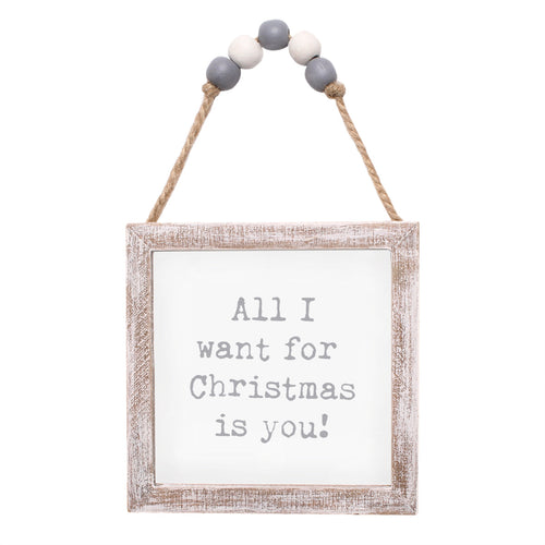 Want Beaded Framed Ornie