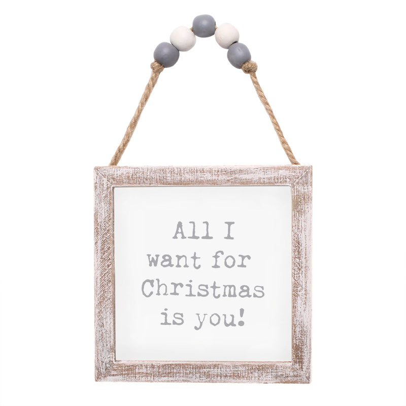 Want Beaded Framed Ornie