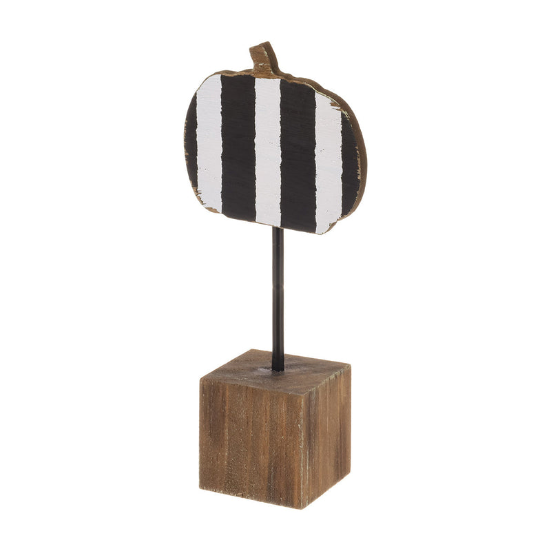 CA-4319 - BW Stripe Pumpkin on Base