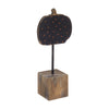 Orange Dot Pumpkin on Base