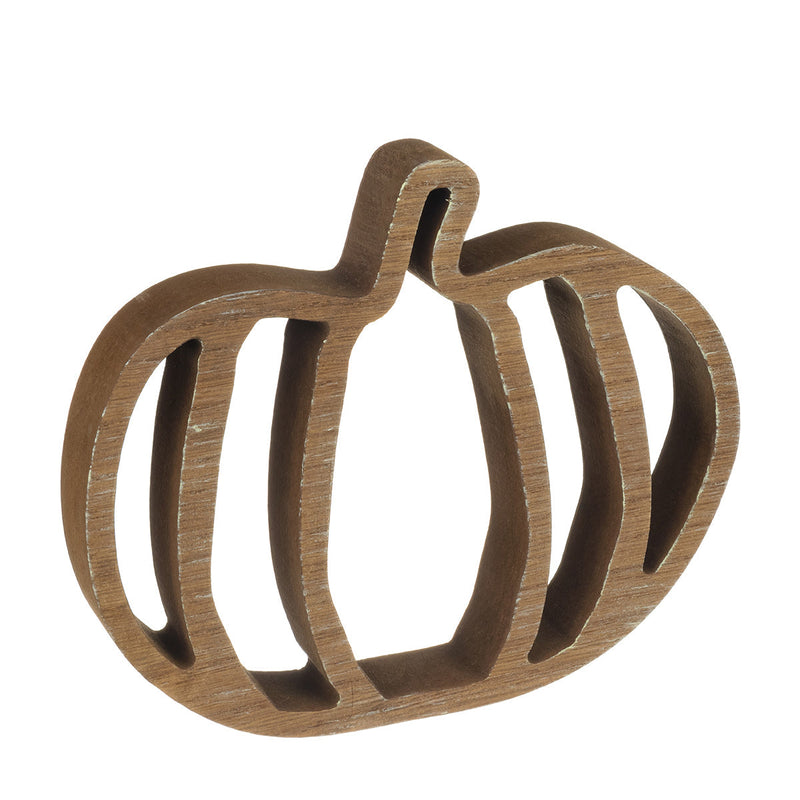 Lrg. Hollow Wood Pumpkin 