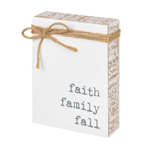 Faith, Family, Fall Jute Block