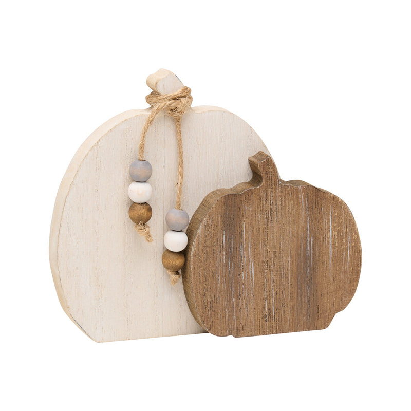 Wood Pumpkin Pair