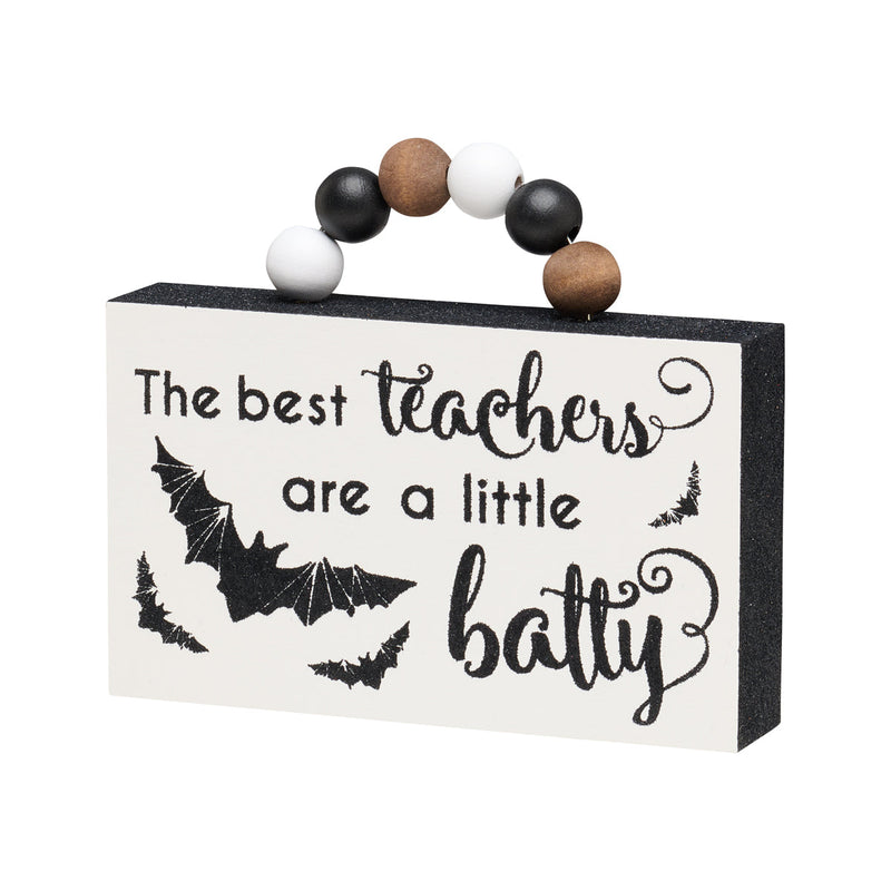 Teachers Batty Box Sign w/ Beads