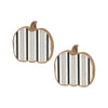 BG Striped Pumpkins, Set of 2