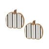 CA-4782 - BG Striped Pumpkins, Set of 2