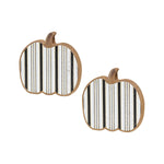 CA-4782 - BG Striped Pumpkins, Set of 2