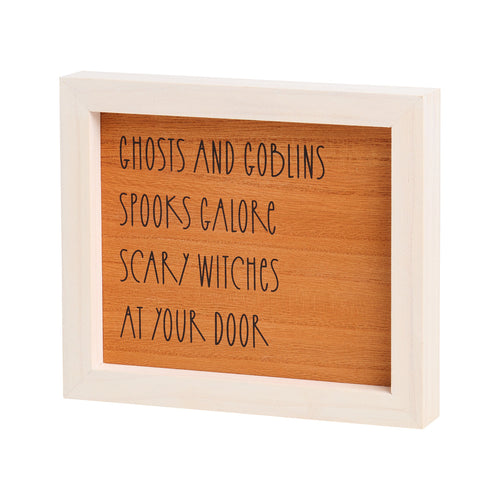Ghosts Washed Framed Sign