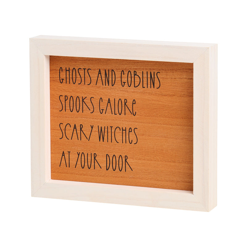 Ghosts Washed Framed Sign