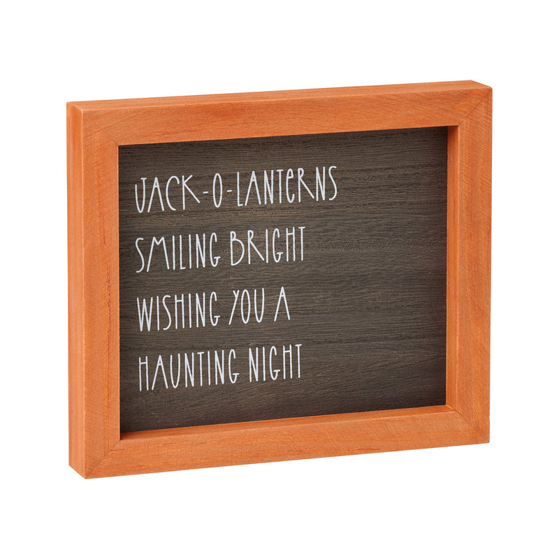 Haunting Washed Framed Sign