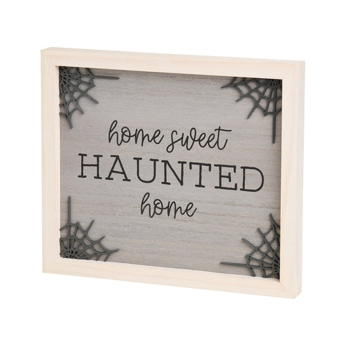 Haunted Home Laser Framed Sign