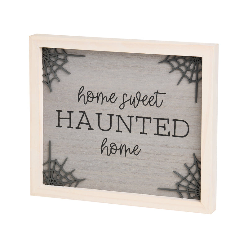 Haunted Home Laser Framed Sign