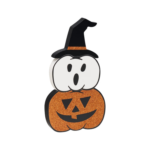 Sm. Glitter Stacked Jack-o-Lantern