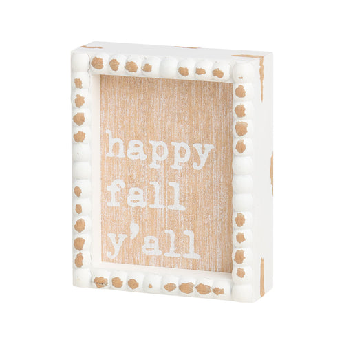 Fall Y'All Beaded Box Sign