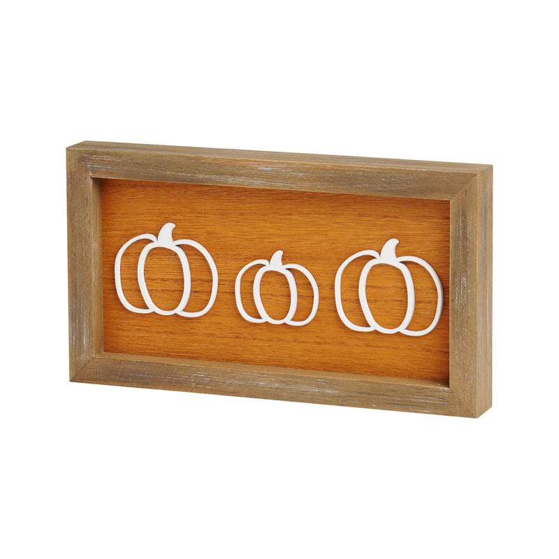 CA-4927 - Triple Pumpkin Laser Framed Sign