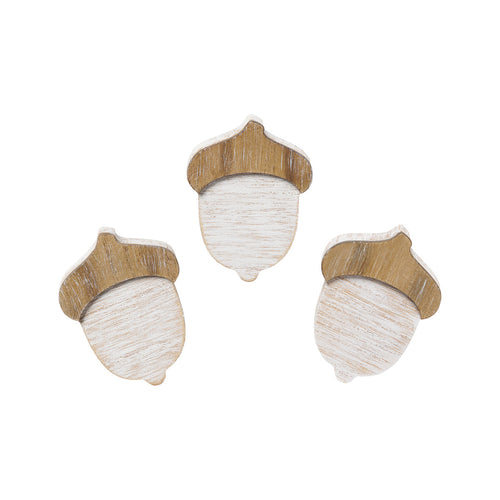 Lg. Weathered/Wood Acorns, Set of 3 