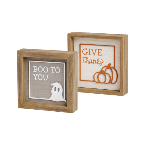 Boo/Thanks Sign (Reversible)