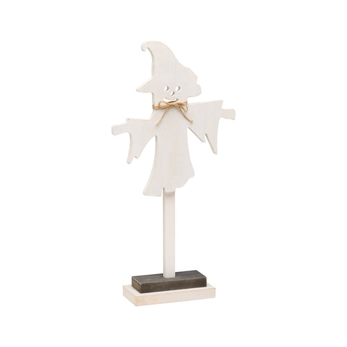 Lrg. Wh. Washed Scarecrow on Base