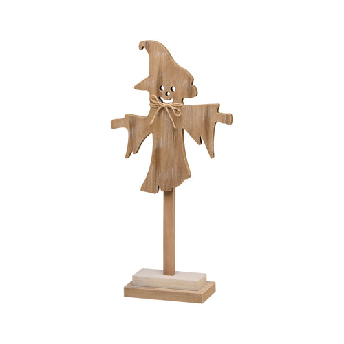 Lrg. Wood Scarecrow on Base