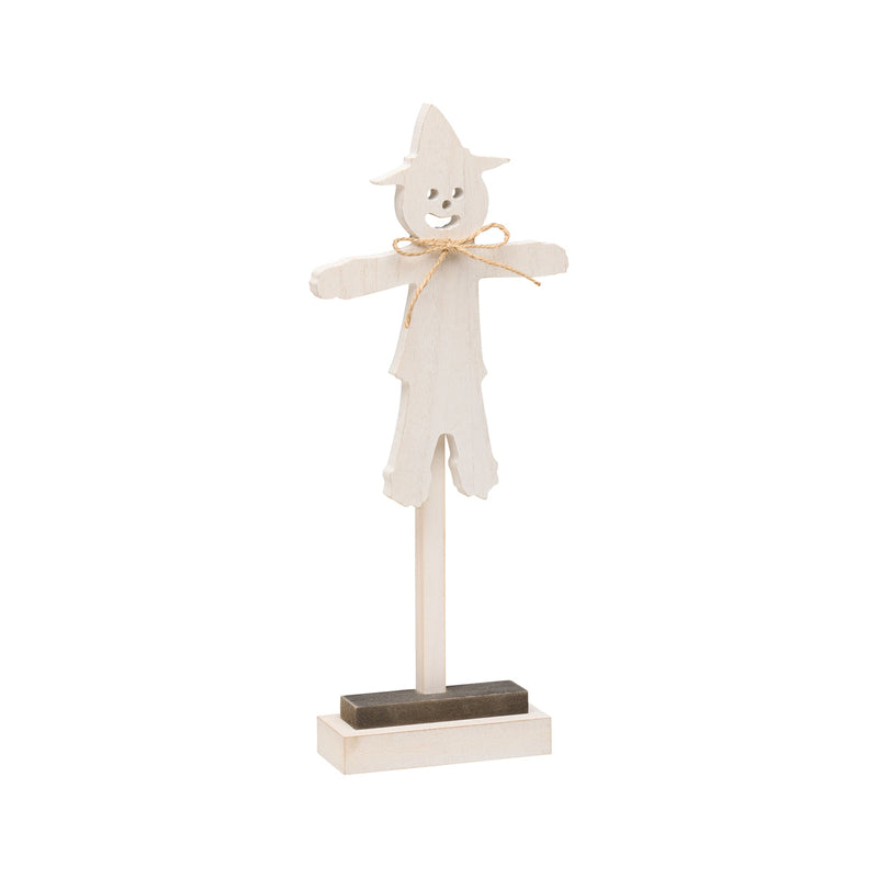 Sm. Wh. Washed Scarecrow on Base