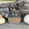 Small Black/Wood Plank Pumpkin