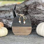 Small Black/Wood Plank Pumpkin