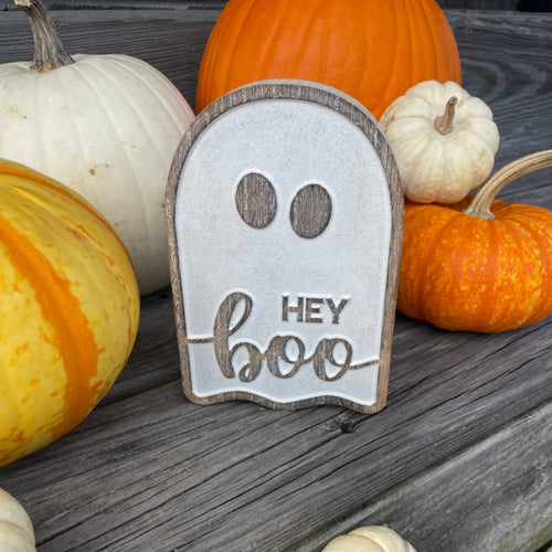 Hey Boo Carved Ghost
