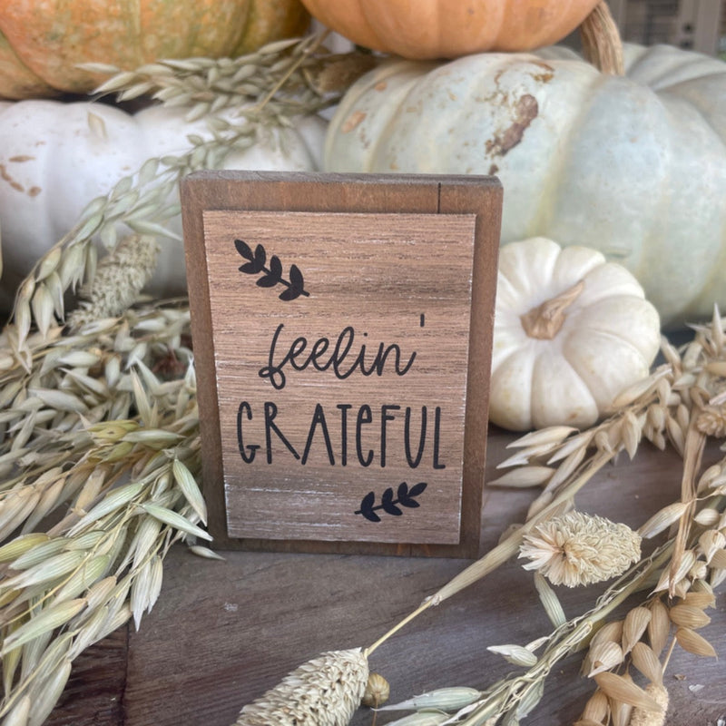 CA-5147 - Grateful/Blessings 3D Block (Reversible)