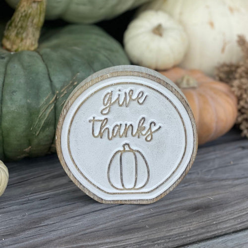 Give Thanks Carved Cutout
