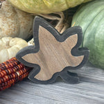 Wood/Black 3D Leaf