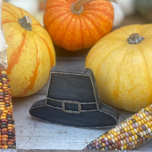 Black Laser Pilgrim Hat