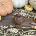 Sm. Wood Carved Pumpkin