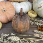 Lrg. Wood Carved Pumpkin