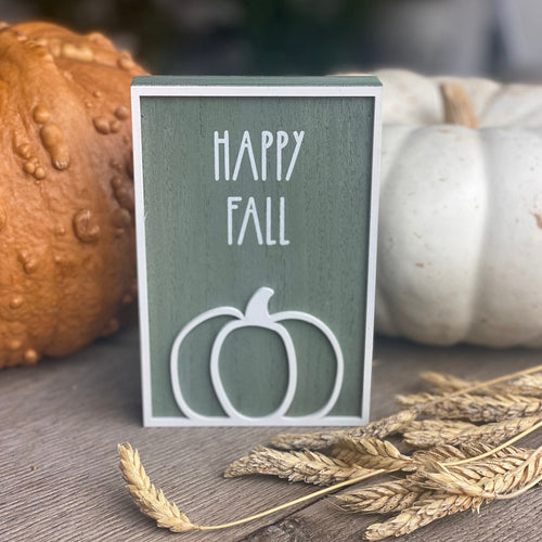 Happy Fall Green Laser Block