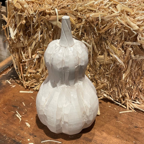 White 3D Carved Gourd