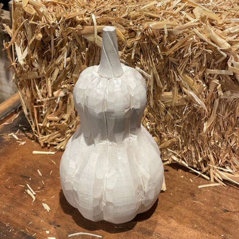 White 3D Carved Gourd